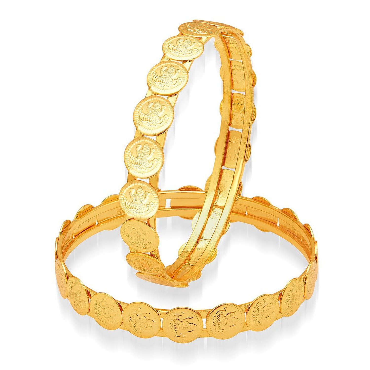 CZ Lakshmi Coin Bangles – Sajaye jewels