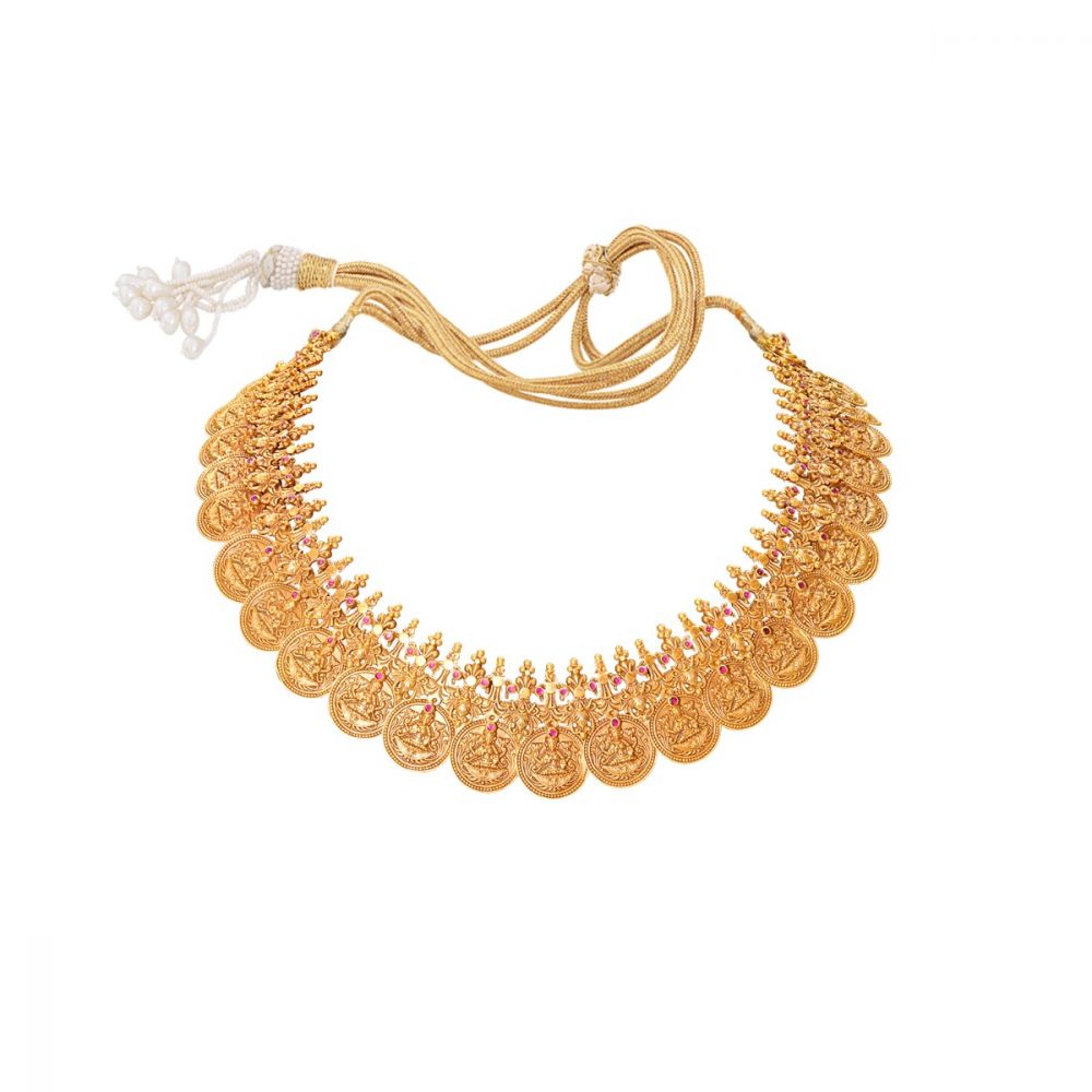 Goddess Lakshmi Coins Short Necklace – Sheetal's FabFashion