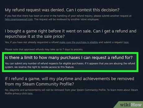 Steam Support :: Common Refund Questions