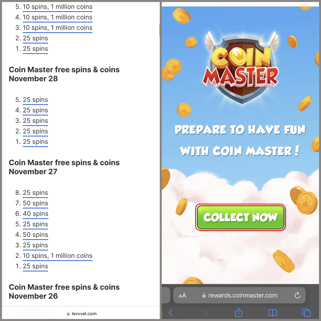 ‎Coin master : Daily Spins link on the App Store