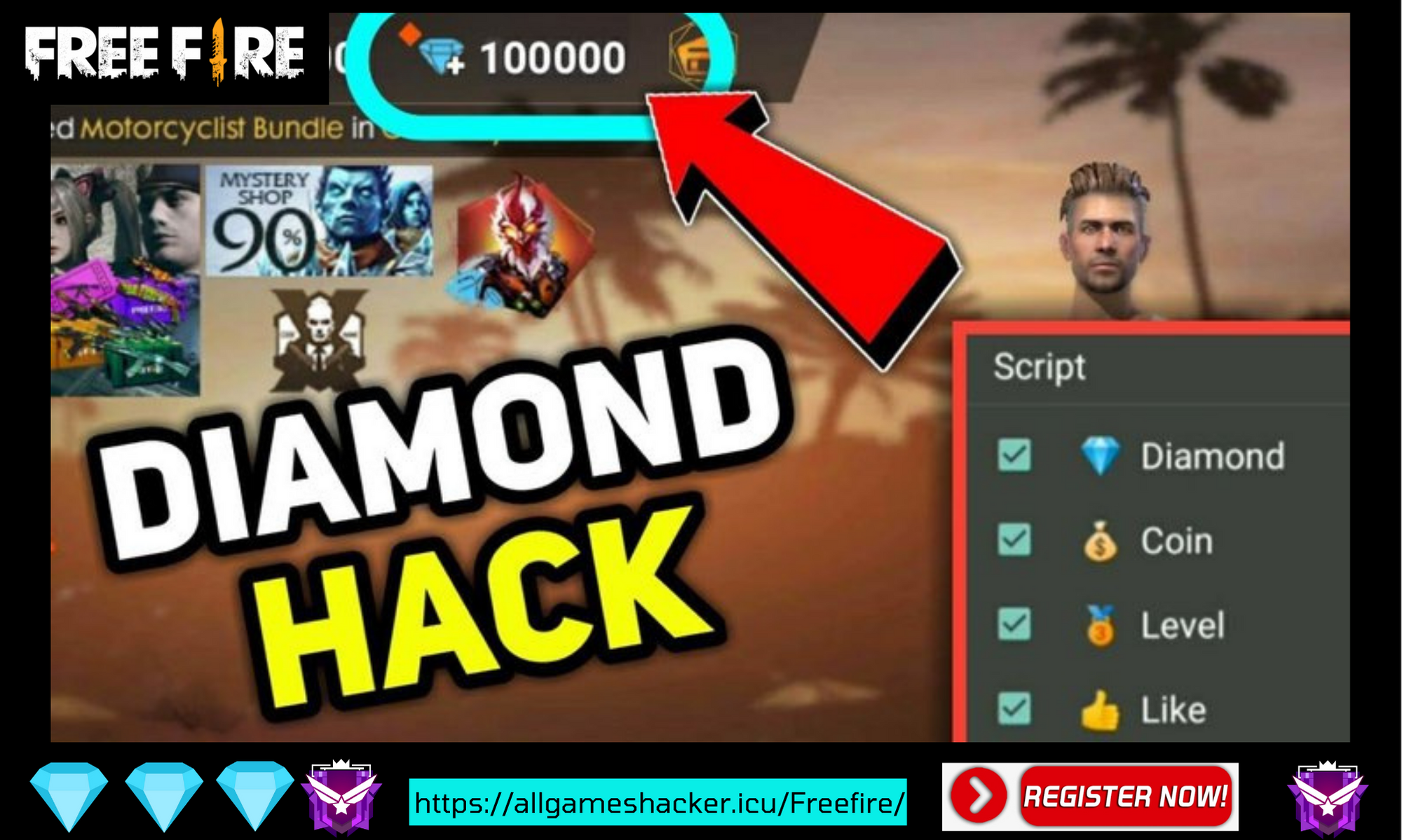 Buy Free Fire Diamonds Online | Instant Delivery | Dundle (US)