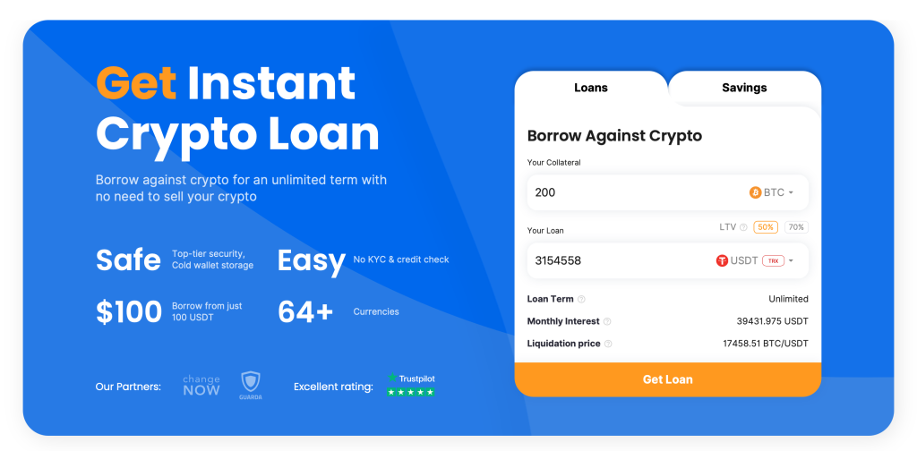 Get Crypto Loans in USDT & USDC | Borrow Instantly | Guarda