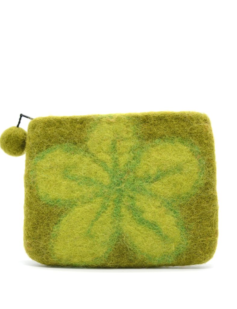 Green Coin Purse or Small Pouch | Felt