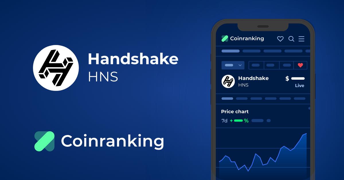 Handshake price now, Live HNS price, marketcap, chart, and info | CoinCarp