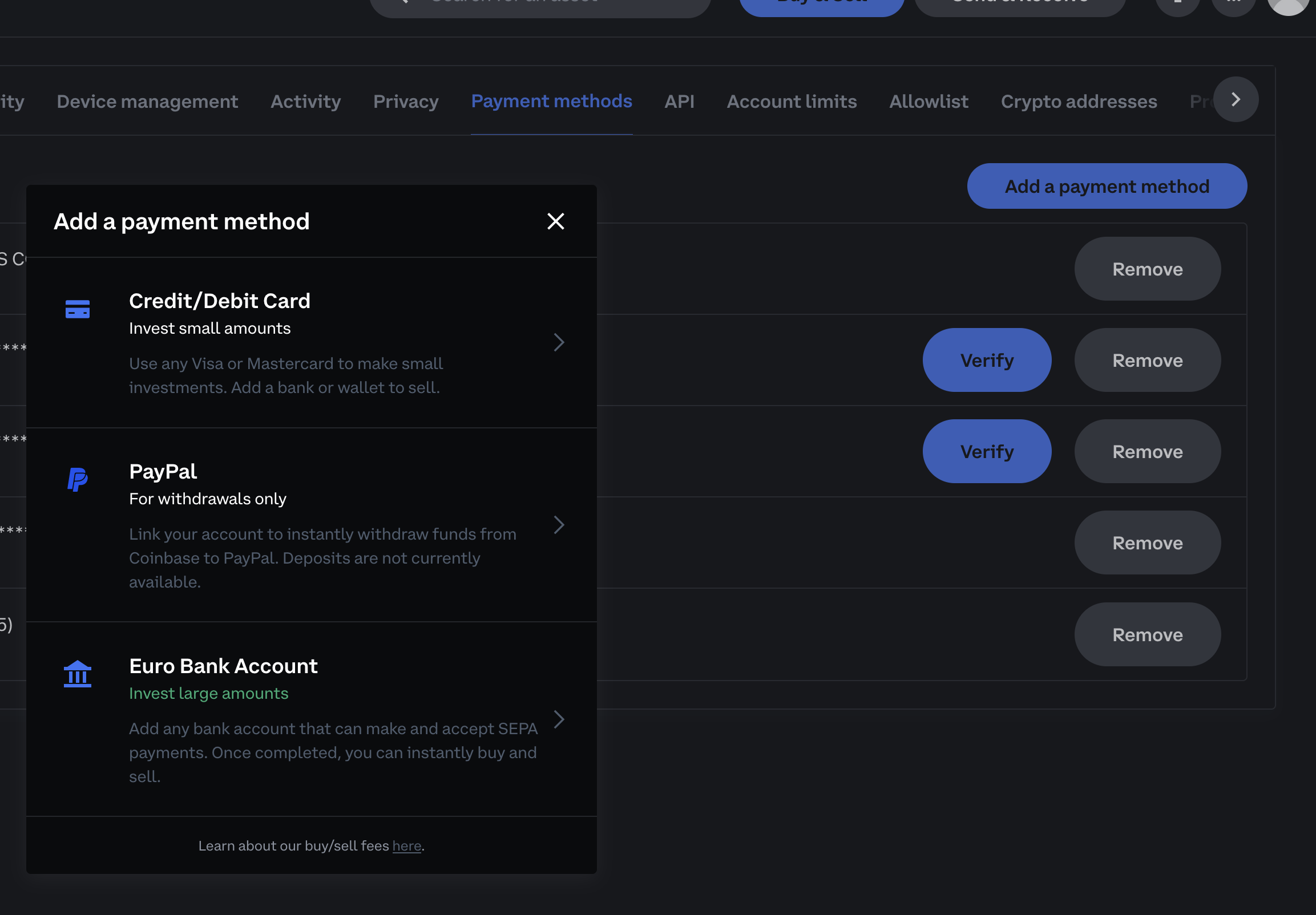 Can't add Paypal as a payment method on Coinbase - PayPal Community