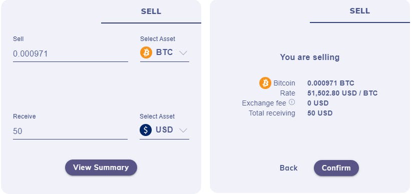 Sell Bitcoin from your wallet to your bank account