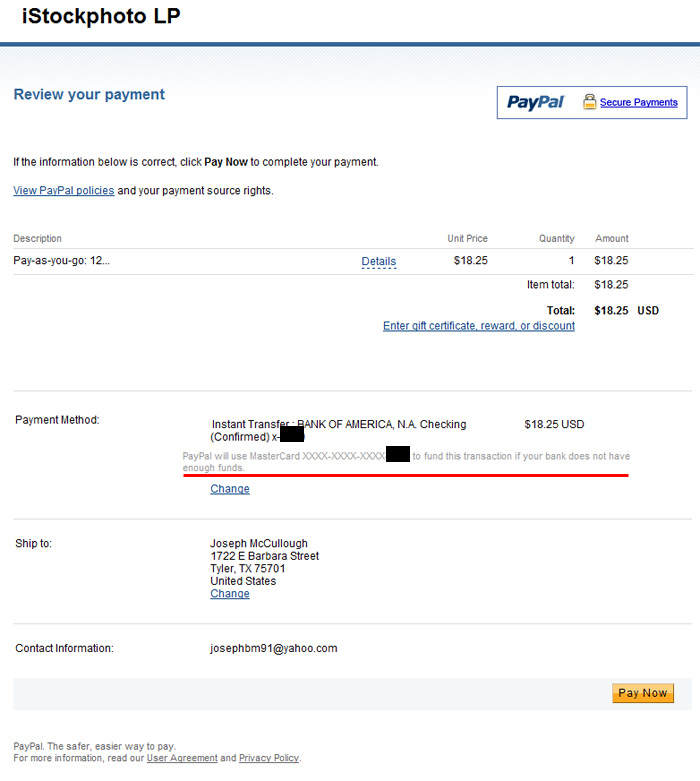 PAYPAL USER AGREEMENT