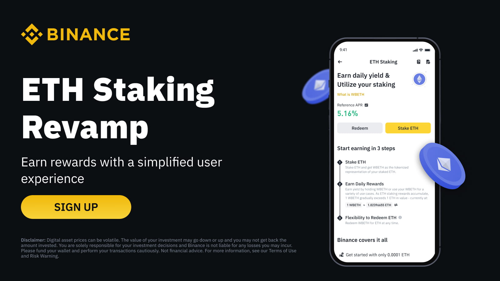 Binance Enables Withdrawal Option for ETH Staking: Details