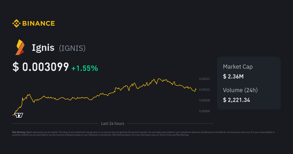 Ignis Price | IGNIS Price Today, Live Chart, USD converter, Market Capitalization | ostrov-dety.ru