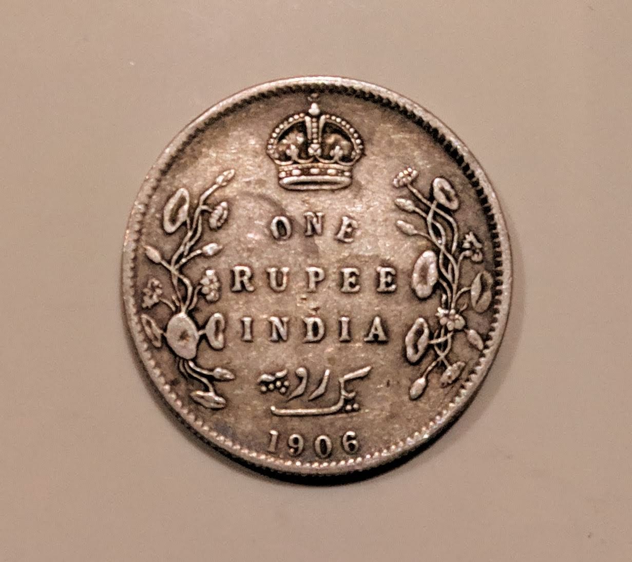 King Edward 7 One Rupee Coin Arts - Antiques Thane 