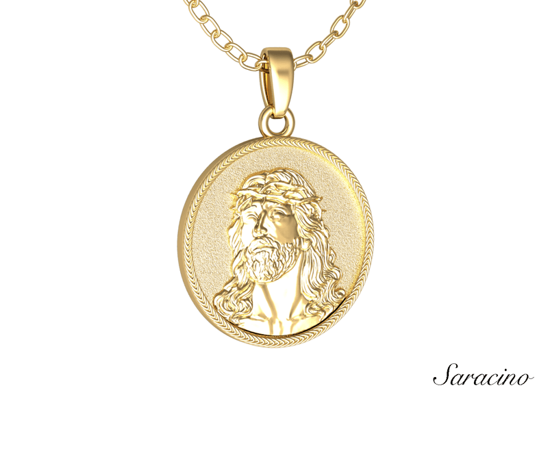 Ancient Coin Pendant Image of Jesus Christ