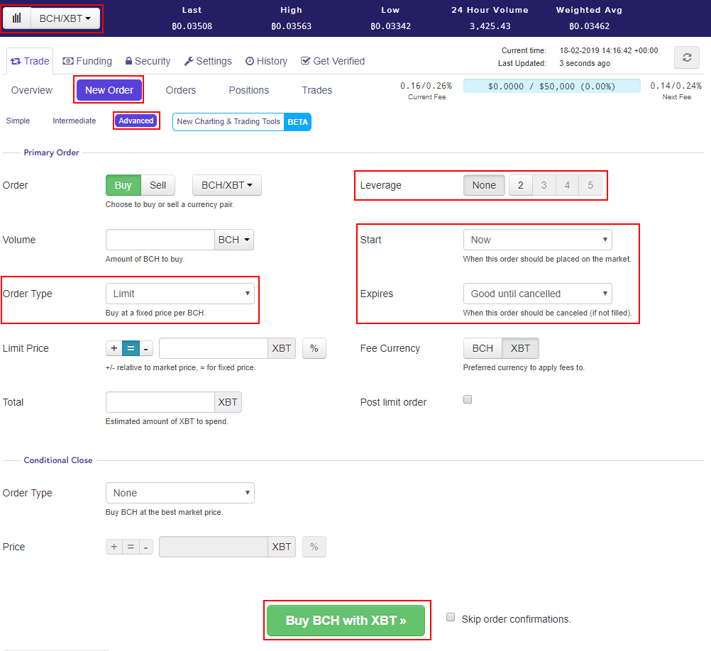 BCH-XBT Stock Market @Kraken | Kaggle