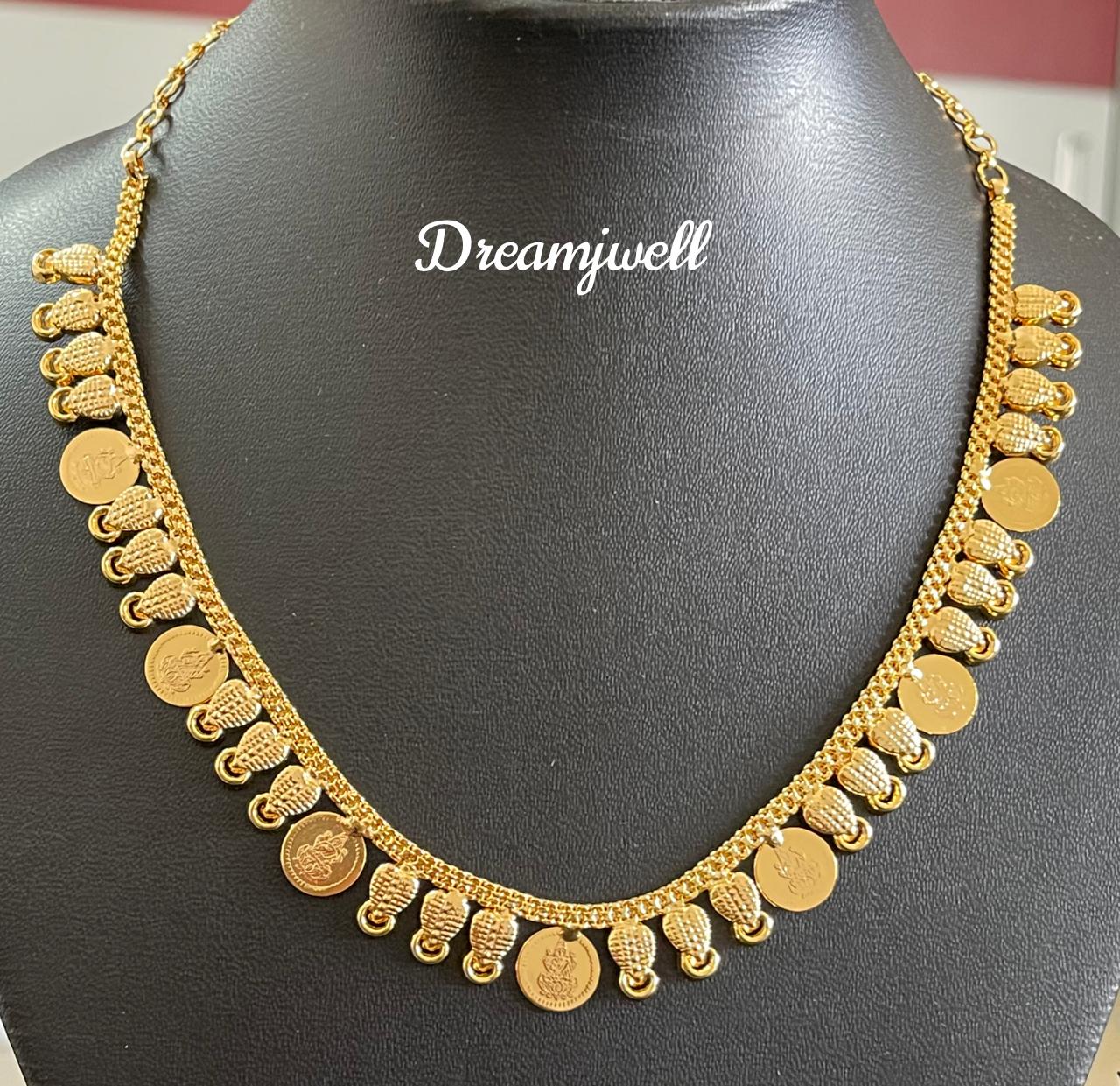 Buy Gold Design Light Weight Lakshmi Coin Necklace Designs