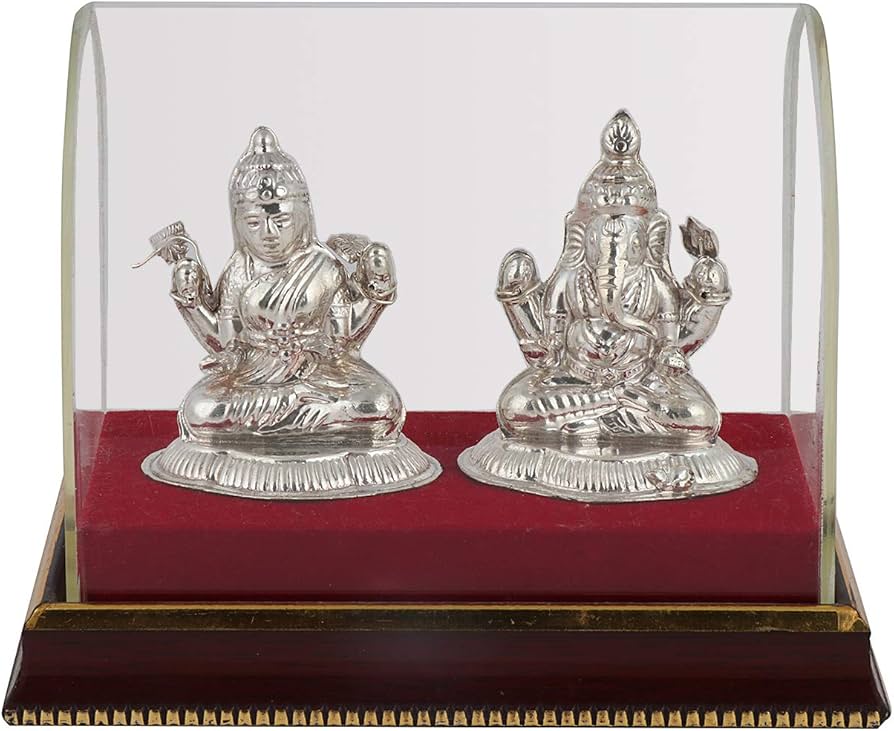 Lakshmi Ganesh Silver Idol – Aadhya Jewels