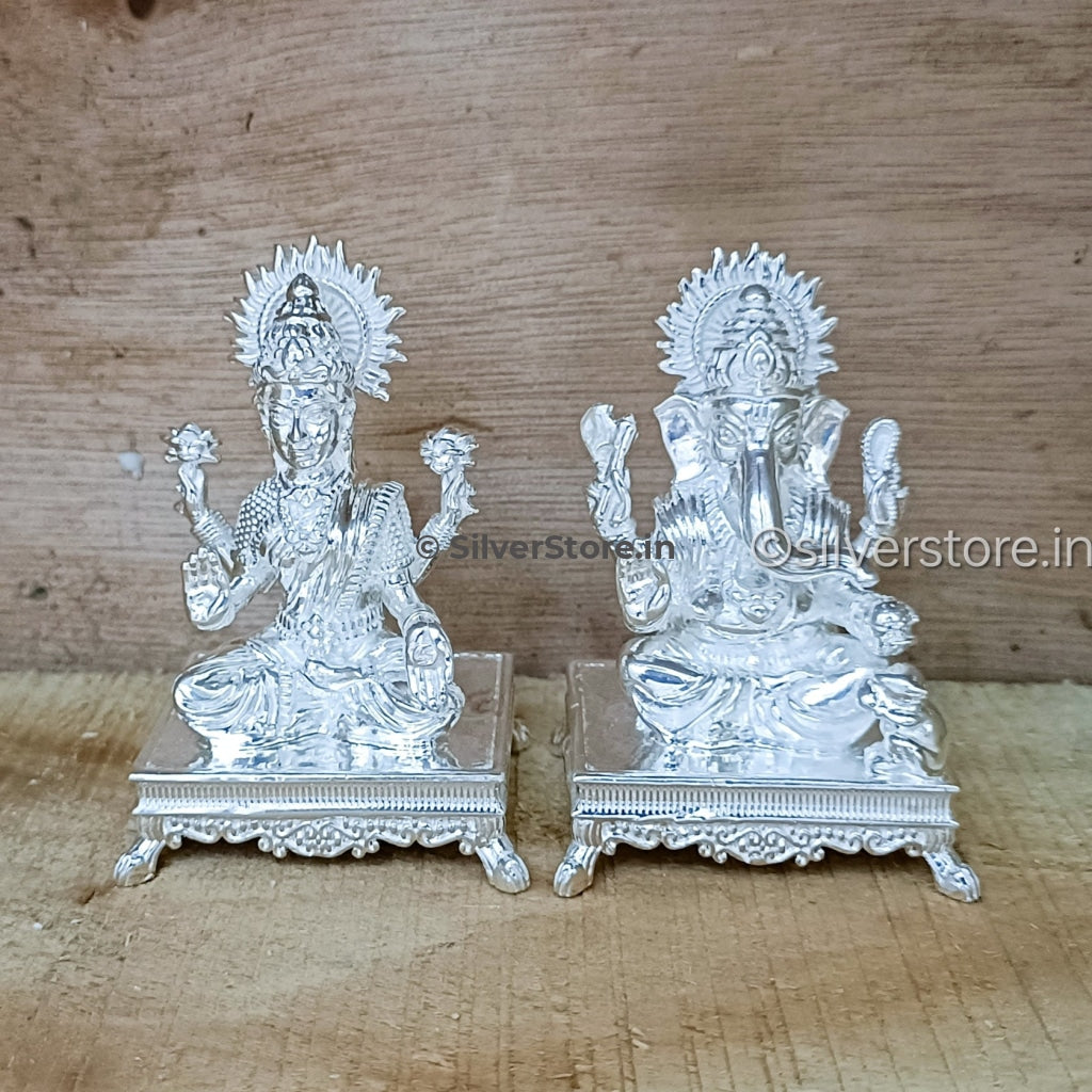 Laxmi Ganesha - Silver Plated Idol Manufacturer from Mumbai