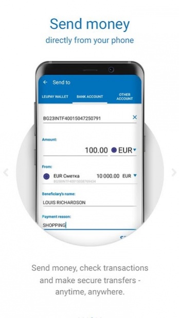 LeuPay mobile banking solution - for Android, iOS, Windows