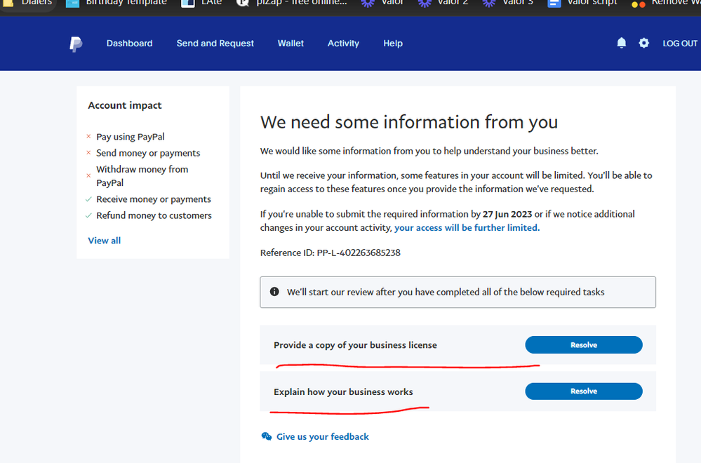 How do I remove a limitation from my account? | PayPal US