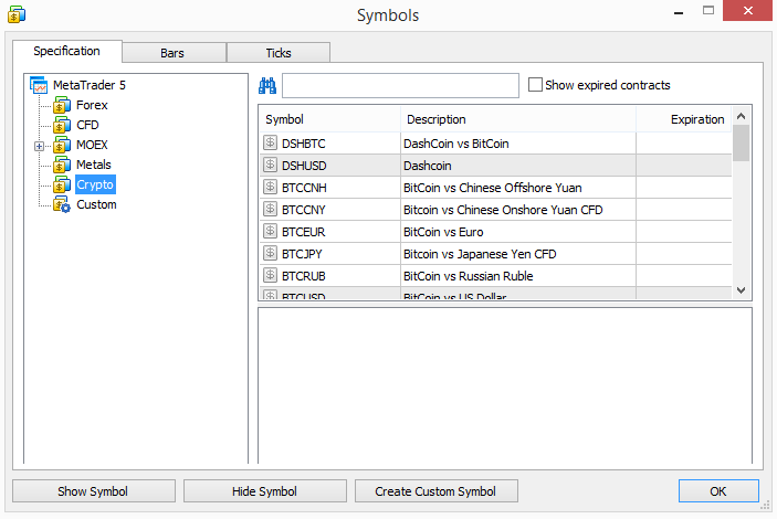 MetaTrader 5 Crypto Trading Forex Brokers