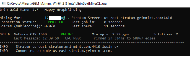 Grin (GRIN) mining calculator