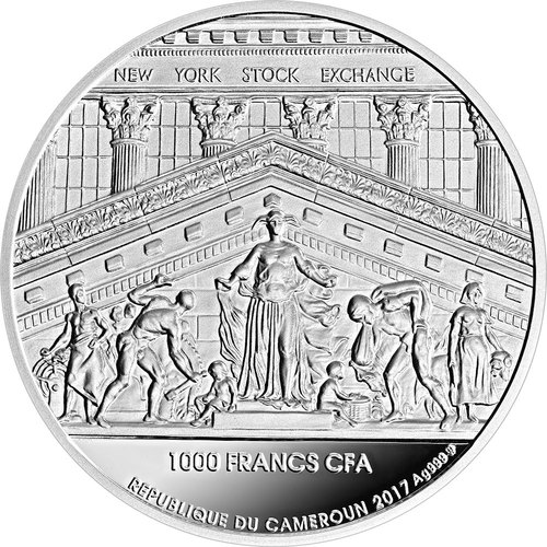 WINNER TAKES ALL NYSE 1 Oz Silver Coin Francs Cameroon 