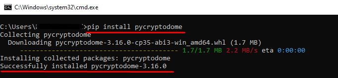 Modulenotfounderror: no module named 'crypto' [SOLVED]