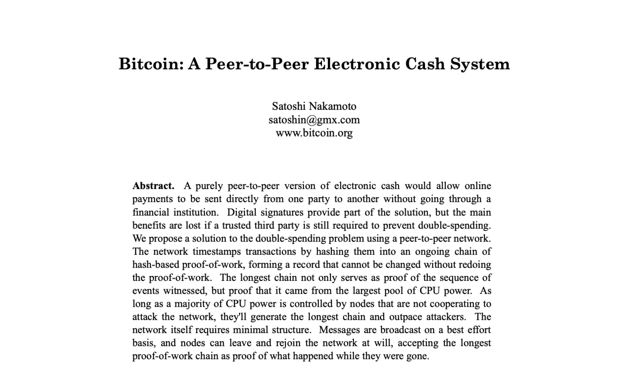 Satoshi Nakamoto’s Bitcoin Whitepaper: A thorough and straightforward walk-through