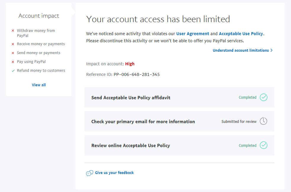 Removing PayPal Account Limitations - Guide for Merchants