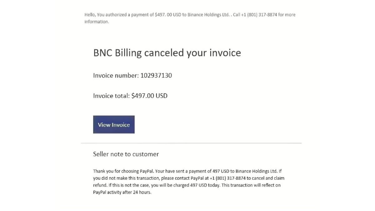 Received a Bitcoin Invoice From PayPal? It’s (Unsurprisingly) a Scam