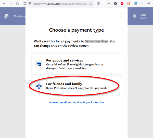 Why can I no longer send friends and family payments to Business accounts? | PayPal ID