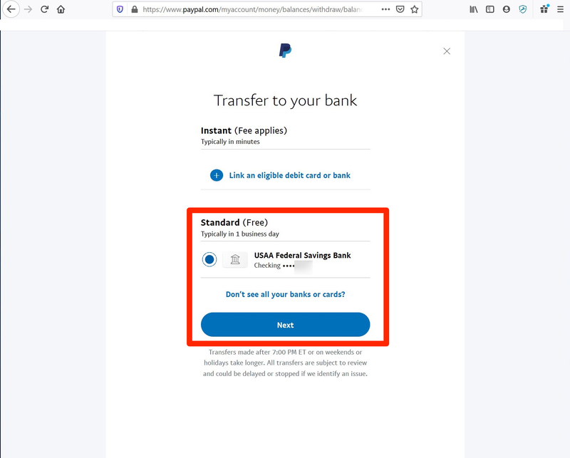 How do I transfer funds to my bank account? | PayPal IN