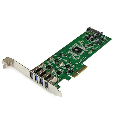 LP 4-Port SuperSpeed USB PCIe Card - Quad Core