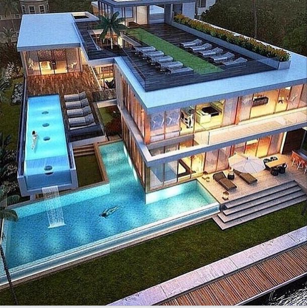 Second Floor #Pool!! #Amazing #WOW ::) | House exterior, House design, Architecture design