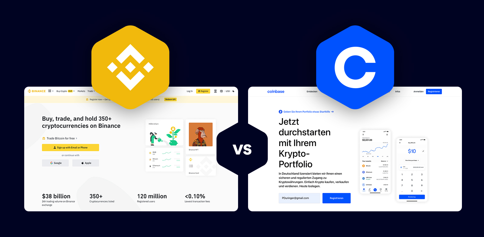 COINBASE vs. BINANCE - Kdo je lepší? [Srovnání]