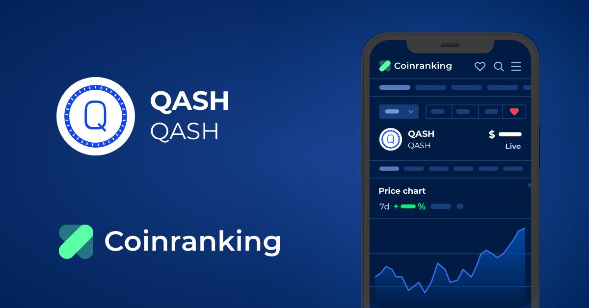 QASH price now, Live QASH price, marketcap, chart, and info | CoinCarp