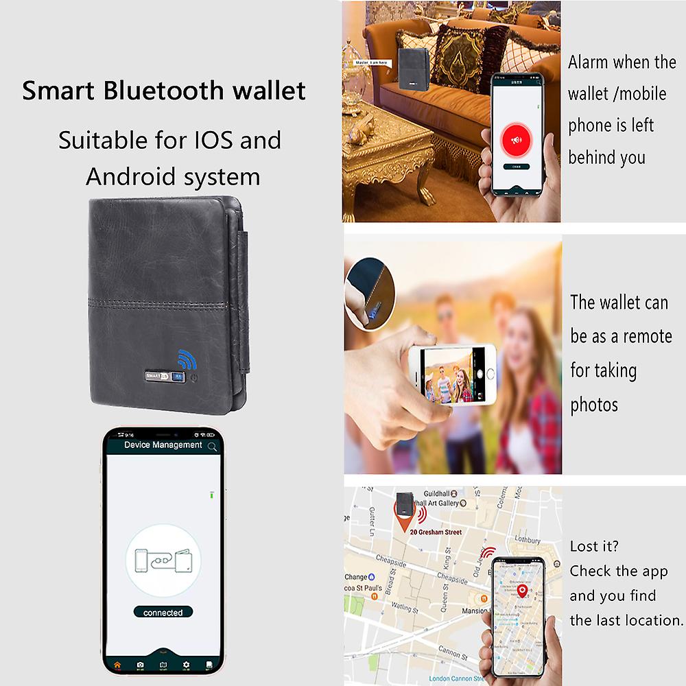 Smart Wallet Vintage Bluetooth Tracker - Smart Wallets for Men Vintage – The Connected Shop