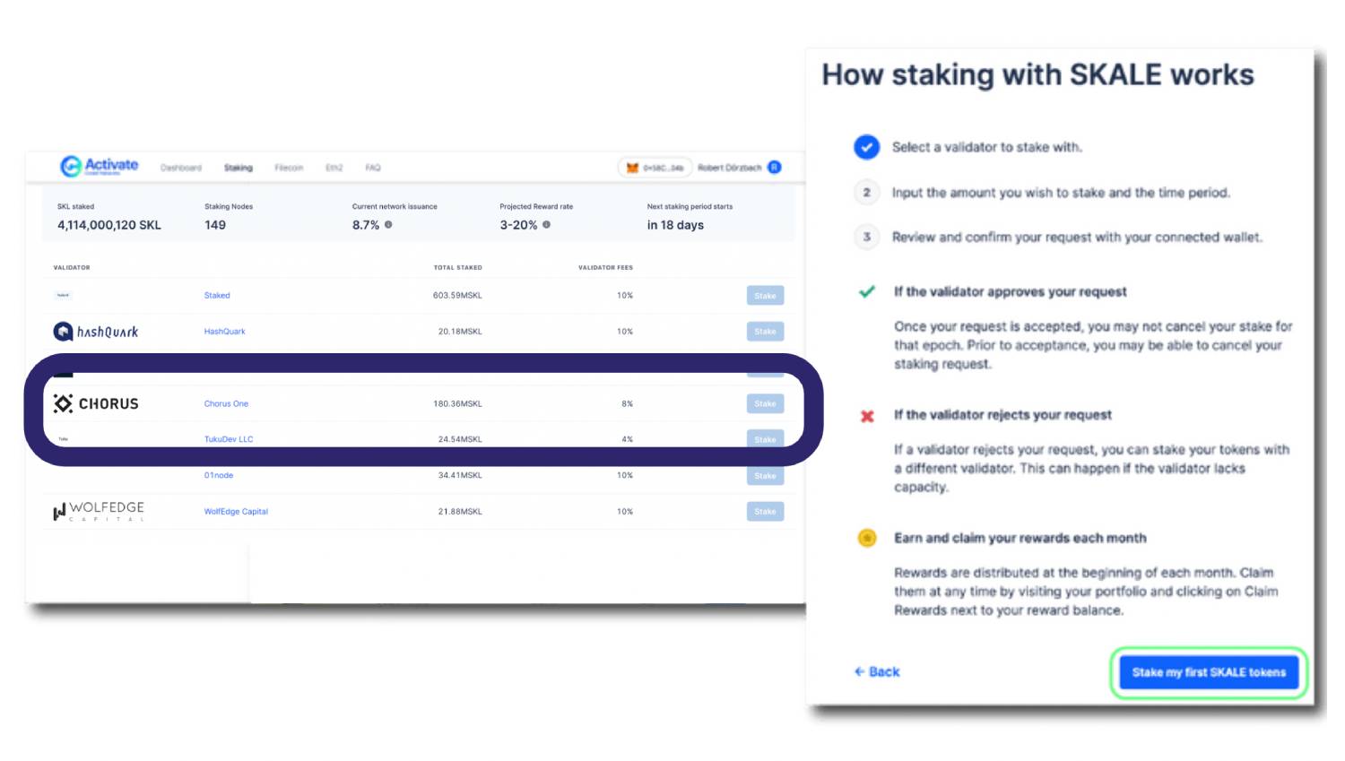 SKALE (SKL) Staking Rewards Calculator: Earn ∼% | Staking Rewards