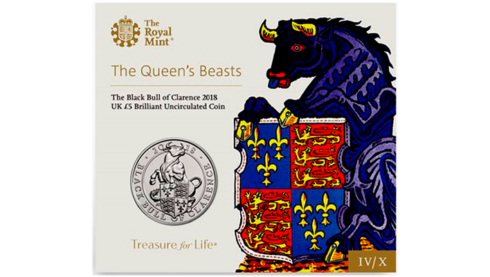 BLACK BULL OF CLARENCE - THE QUEEN'S BEASTS - 2 oz Silver Bullion Coin - The Coin Shoppe