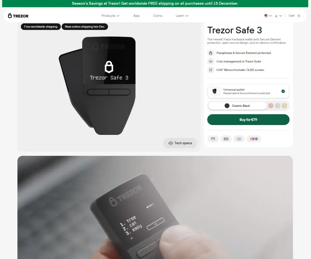 Trezor Hardware Wallet Review - Fees, Features, & Setup