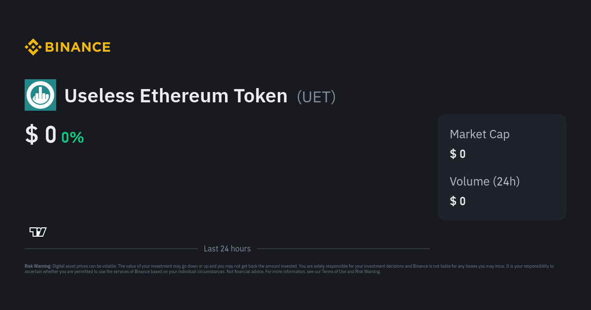 Useless Ethereum Token Price Today - UET Coin Price Chart & Crypto Market Cap