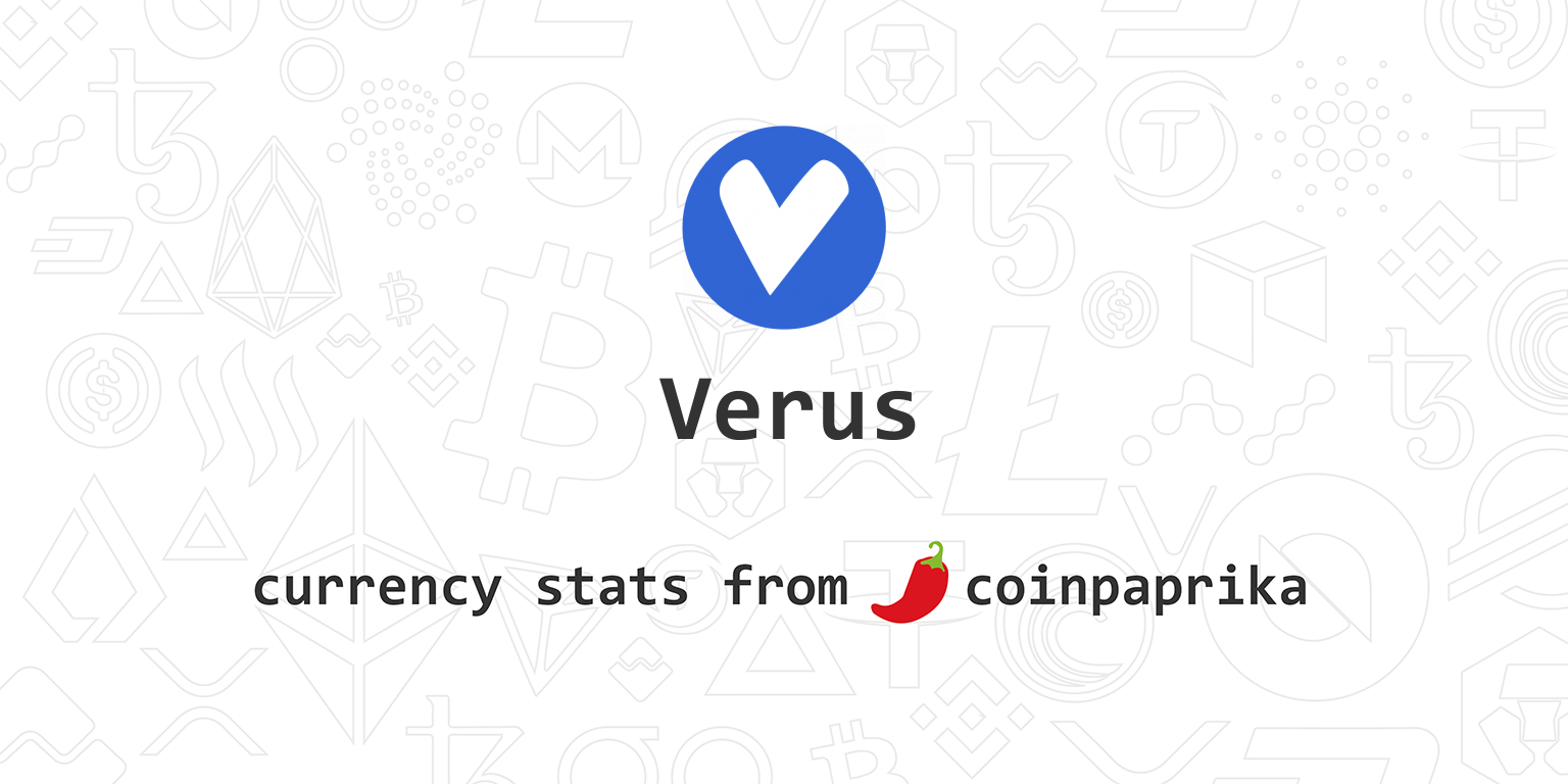 Veruscoin (VRSC) live coin price, charts, markets & liquidity