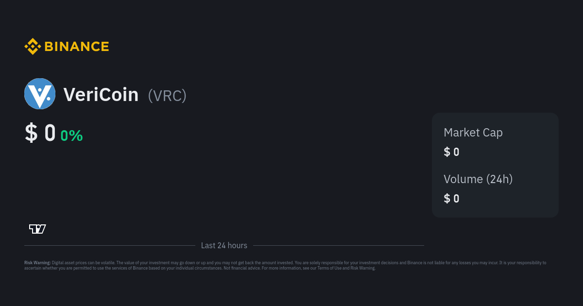 VeriCoin Price Today - VRC Coin Price Chart & Crypto Market Cap