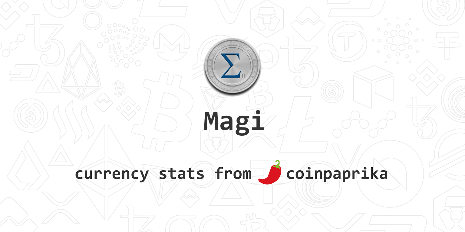 Magi Price Today - XMG Coin Price Chart & Crypto Market Cap